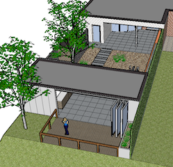 moderne tuinkamer, overdekte buitenkeuken, architect Geel